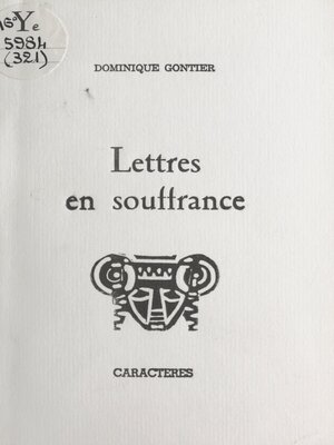 cover image of Lettres en souffrance